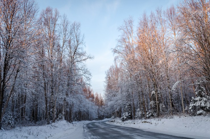 Snowy Road, East Anchorage AK